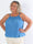 Sunlove Dot Top - Elastisk plus size-topp med band och guldprickar
