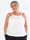 Sunlove Dot Top - Elastisk plus size-topp med band och guldprickar