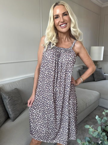 SunLove Small Flower - Klänning med elastiskt band och blommigt tryck