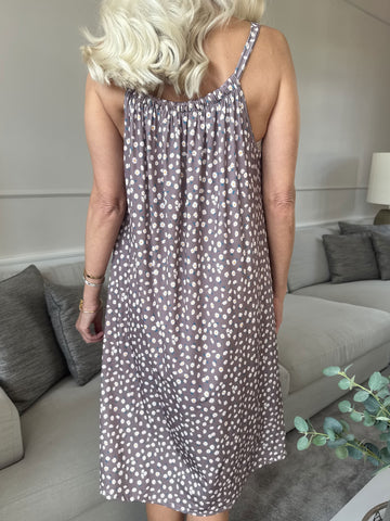 SunLove Small Flower - Klänning med elastiskt band och blommigt tryck