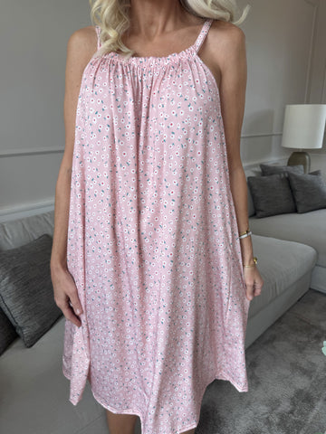 SunLove Small Flower - Klänning med elastiskt band och blommigt tryck