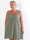 Taimi - Plus size kjole i bomulds-musselin stof med blondestropper