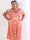 Toledo Sunburst - Plus size mønstret kjole i elastisk stof med plisseringer