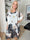 Tricia - Tunikakjole med chiffonlag med blomstermotiver