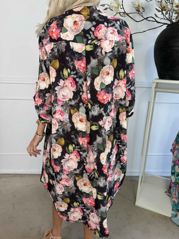 Vanesa Flower Dress - Klänning i lätt viskos med blommiga motiv