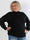 Viviane - Plus size strik detaljeret med hvide perler og ballonærmer