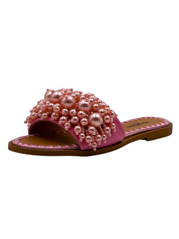 Malaika - Sandaler utsmyckade med stora pärlor
