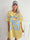 Andrea - Plus size t-shirtklänning i mjuk viskosblandning med basebollinspirerad design