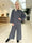 Brianne - Oversized set med ribbat tyg