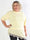 Camemi - Plus size t-shirt med indsyet top med blondekant forneden