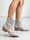 Mille - Cowboyboots i beige denim med stjärnor