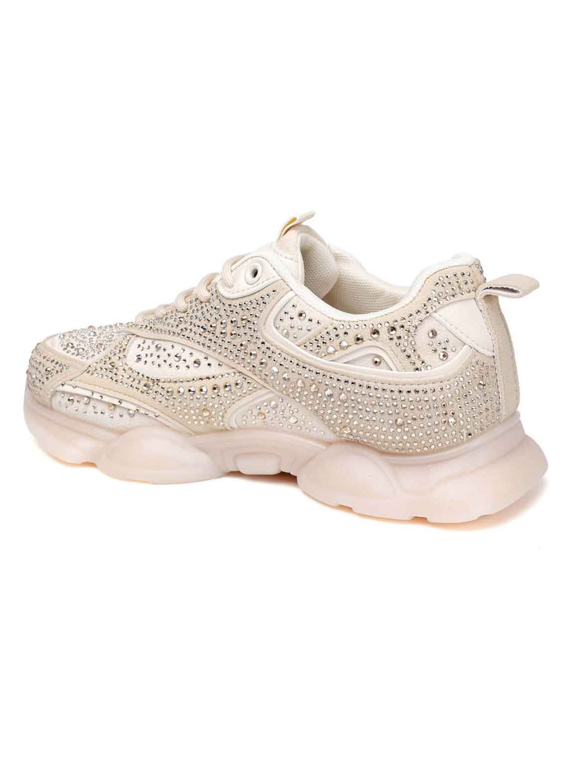 Matilda - Snygga sneakers dekorerade med glittrande strass