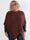 Opra - Mjuk stickad plus size poncho