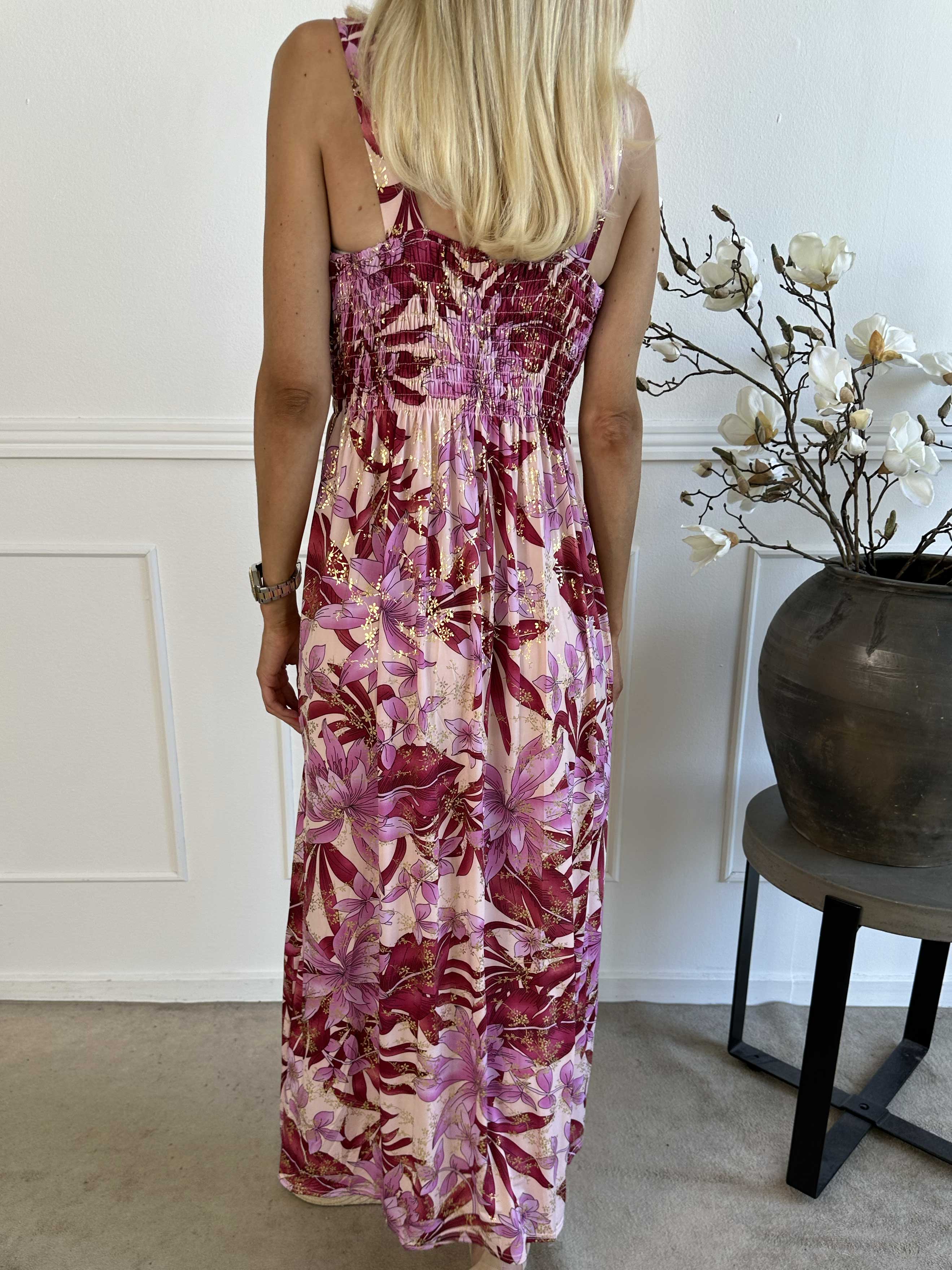 Kenza Gold - Klänning med band i elastiskt material