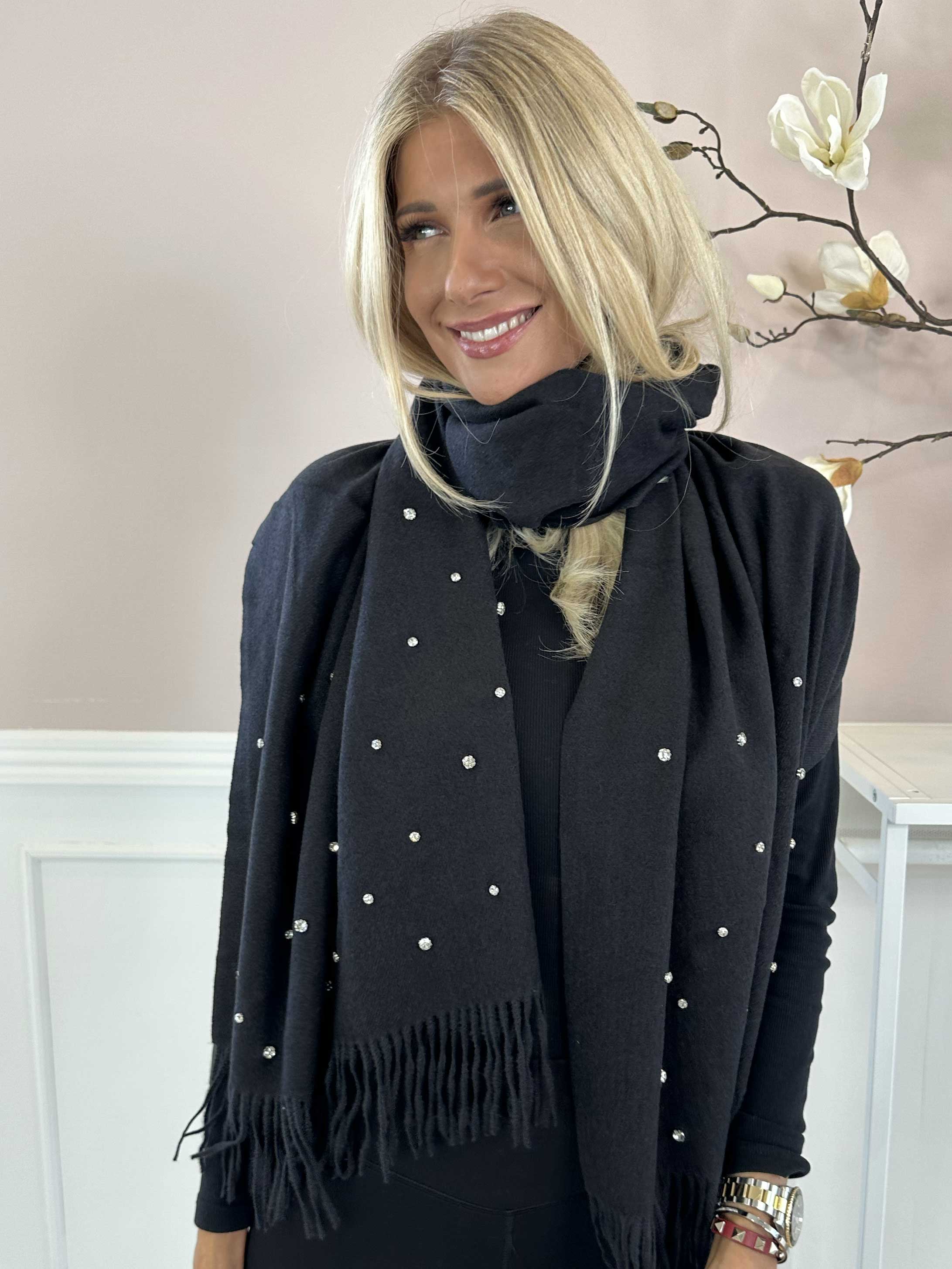 Lavina - Härligt mjuk halsduk med fuskpäls