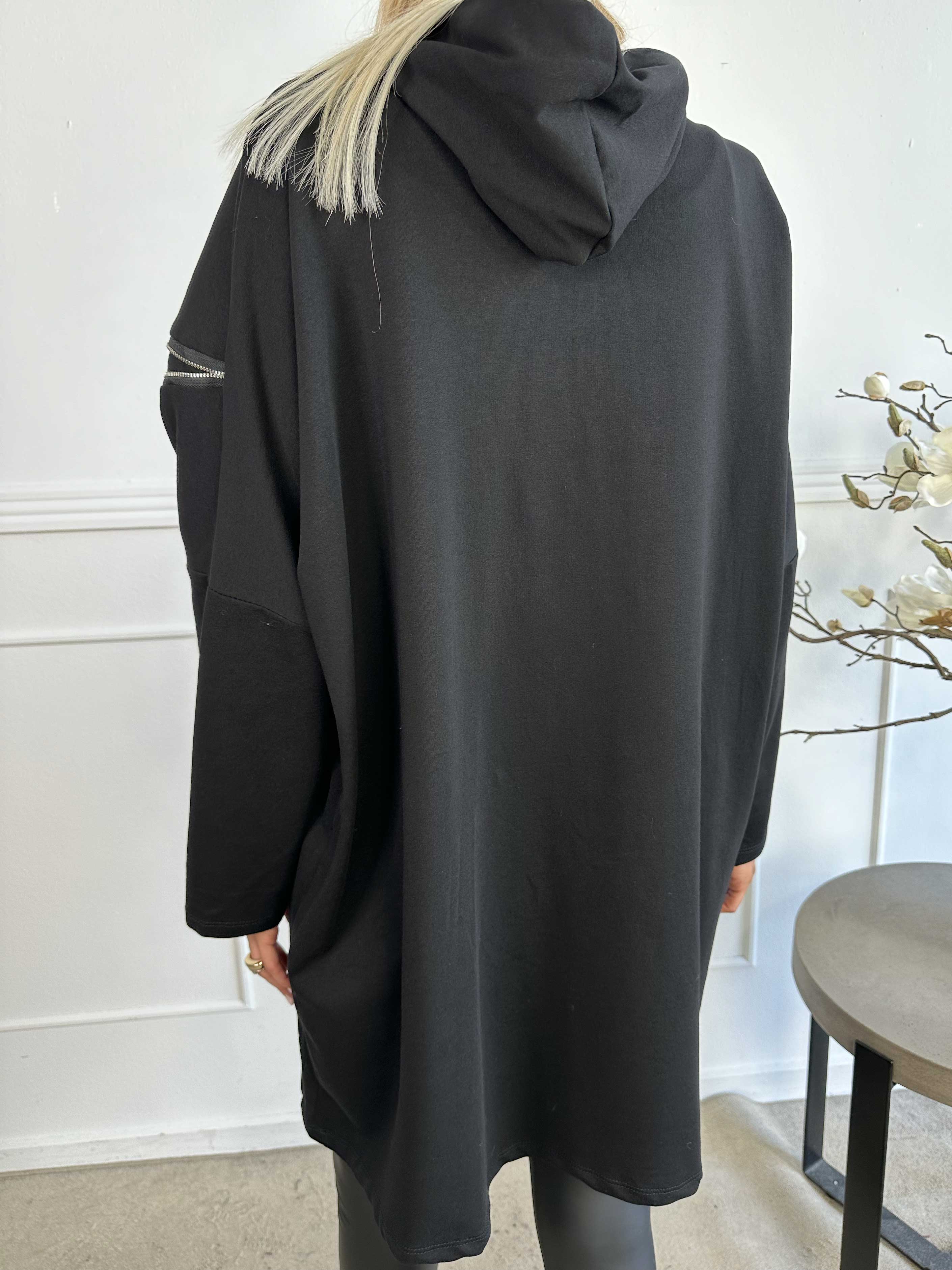 Merah - Hoodie med dragkedja