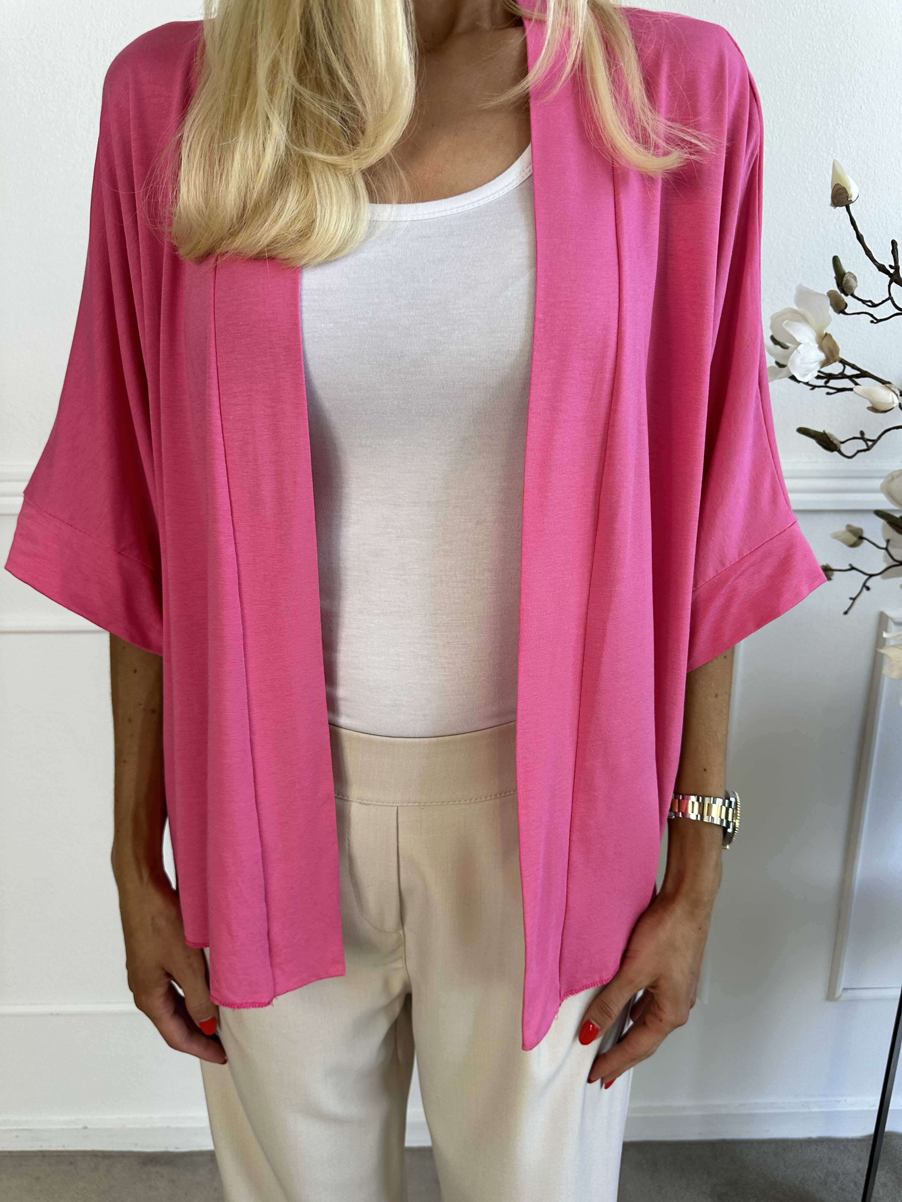 Mimi - Kort enfärgad kofta i viskos