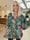 Pamela Gold Flower Shirt - Söt tunika med smock och volanger