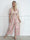 Pams Gold Leaf Jumpsuit - Elastisk buksedragt med blad mønster og guld dutter