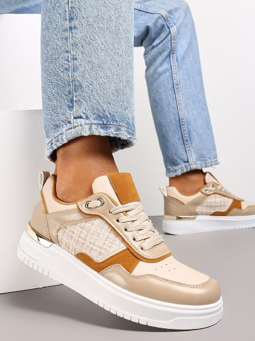 Nana - Coola sneakers med tyg i tweedlook