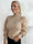 Sydney - Blus med turtleneck och spetsärmar