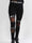 Mona bottom - Svarta leggings med silverfärgad skrift och nitar