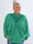 Edina - Fin plus size blus med vida ärmar - Green