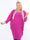 Elnora - Rillet plus size tunika med fladdermusärmar