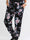 Angel - Svarta lösa byxor med blå och rosa blommor