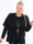 Franca - Söt fluffig plus size bolero i stickad form - Black