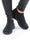 Cirkeline - Sock sneakers med imiterad läst - Black