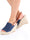 Blanca - Sandal i svart mocka med kilklack