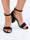Iselin - Svarta sandaler med bred klack