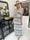 Pams Pattern Sleeveless - Lång elastisk klänning i rynkfritt tyg