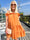 Izabella - Armégrön klänning med volangkant och lager på lager-look