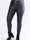 Kim - Elastiska plus size leggings i läderlook med bred kant