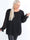 Carnation - Plus size tunika i chiffong med paljetter - Black