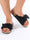 Papaya - Beige sandaler med rosett i mockaliknande look