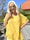 Inna - Söt topp med spets och broderi anglaise - Light blue