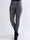 Kim - Elastiska leggings i läderlook med bred kant - Taupe