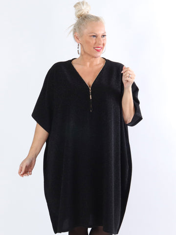 Mayte - Plus size mica klänning med dragkedja