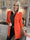 Mindy - Enfärgad blazer med 3/4 ärmar - Orange