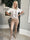 Mirinda - Snygga leggings i glänsande look - Beige
