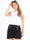 Nasrin - Elastiska shorts med knappar