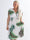 Pams palm Short - Kort elastisk plus size-klänning i rynkfritt tyg
