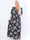 Pams Rose - Lång stretchig plus size klänning i skrynkelfritt material