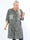 Pina - Plus size leopardskjorta med paljettfickor - Army