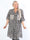 Pina - Plus size leopardskjorta med paljettfickor