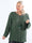 Ricarda - Plus size glimmerblus med veck - Black