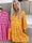Tonja - Beige mönstrad tunika med lager på lager-look